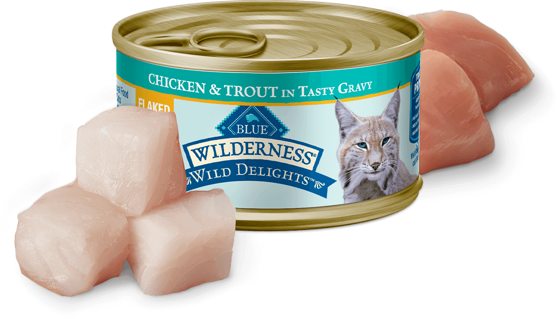 BLUE Buffalo Wilderness Wild Delights Flaked Chicken And Trout Recipe - Adult Cat